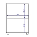 Ver imagem 4 de Balcão Multiuso 2 Portas com Chave MDF Marrom/Lamina Mel/Branco