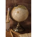 Ver imagem 3 de Globo Terrestre Decorativo Bege Metal Ouro Envelhecido Mapa