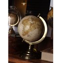 Ver imagem 1 de Globo Terrestre Decorativo Bege Metal Ouro Envelhecido Mapa