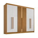 Ver imagem 1 de Guarda Roupa Casal Athos Ripado 6 Portas Cinamomo Off White