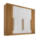 Ver imagem 2 de Guarda Roupa Casal Athos Ripado 6 Portas Cinamomo Off White