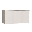 Ver imagem 1 de Módulo Aéreo para Quarto 3 Portas Elegance Canelado Branco/Niquel/Blanc
