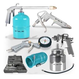Jato Pintura Pneumático Compressor Com 41 Peças - Stels - 1
