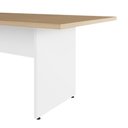 Ver imagem 5 de Mesa de Reunião Escritório 180cm X 80cm Pés Painel F5 Office Cor:macadâmia com Branco