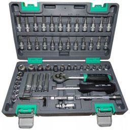 Jogo Soquete 57 Peças 1/4 Catraca Chave Allen Stels   - 4