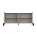 Ver imagem 3 de Aparador Buffet Porta Sextavada 180cm Pés Metal 100% Mdf Cor:grigio com Preto
