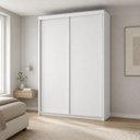 Ver imagem 5 de Guarda-Roupa Solteiro 100% MDF BP 2 Portas 2 Gavetas Liege Branco
