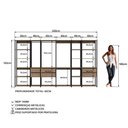 Ver imagem 3 de Guarda Roupa Closet Modulado Crpro-CLO009 6 Gavetas 20 Prateleiras MDP 320cm Preto