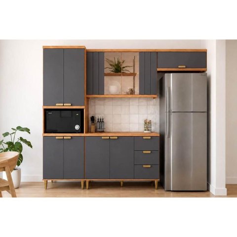 Kit Modulado 4 Peças Elena CZ553 Cinamomo/Titanium MGM