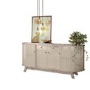 Ver imagem 4 de Conjunto Buffet Mônaco Cristaleira Moss com Porta em MDF Curvo em LED Cumaru/Opala