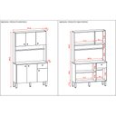 Ver imagem 4 de Armário de Cozinha Compacta 6 Portas e 1 Gaveta 111cm Veneza Ripado Freijó/supremo - Pallazio