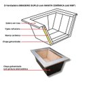 Ver imagem 2 de Kit Churrasqueira Completa Coifa Inox 80x60 e Braseiro 50x40