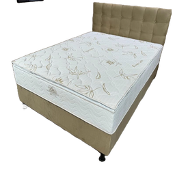 Cama Box Isofort Luxo C/ Pillow Top - Queen( 158 X 198 )- Bege - 1