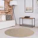 Ver imagem 2 de Tapete Liso Linha Vip Redondo Pêlo Baixo Antiderrapante 150cm - Jolitex