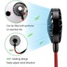 Ventilador Pendurar Pescoço USB Mini Portátil Bateria Esporte Lazer Vermelho e Preto - 6