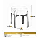 Ver imagem 4 de Conjunto - 2 Puffs Banqueta Lotus Luxo Castellar Móbile