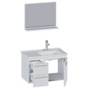 Ver imagem 2 de Kit Banheiro Aço Caja 60 com Lavatorio Branco - 103844 - Cozimax