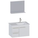 Ver imagem 1 de Kit Banheiro Aço Caja 60 com Lavatorio Branco - 103844 - Cozimax