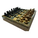 Ver imagem 1 de Tabuleiro 2 em 1 Xadrez Damas com Porta Peças 26 Cm