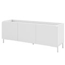 Ver imagem 3 de Rack para TV até 55 Polegadas Curvê 3 Portas 2 Prateleiras BR164 Branco - BRV Móveis