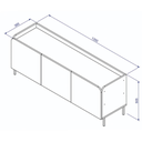 Ver imagem 7 de Rack para TV até 55 Polegadas Curvê 3 Portas 2 Prateleiras BR164 Branco - BRV Móveis