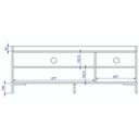 Ver imagem 6 de Rack para TV até 55 Polegadas Curvê 3 Portas 2 Prateleiras BR164 Branco - BRV Móveis