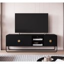Ver imagem 1 de Rack 180cm 2 Portas 2 Gavetas Orgânico Pé Metal Luna Artesano