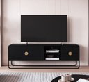 Ver imagem 1 de Rack 180cm 2 Portas 2 Gavetas Orgânico Pé Metal Luna Artesano