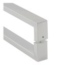 Ver imagem 2 de Puxador Inox Porta Pivotante Square 82cm Madeira Vidro:Escovado Fosco