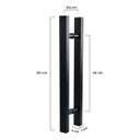 Ver imagem 7 de Puxador Aço Inox Preto 60cm | Resistente | Vários Modelos de Portas