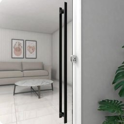 Puxador Aço Inox Preto 60cm | Resistente | Vários Modelos de Portas - 5