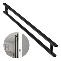 Puxador Aço Inox Preto 60cm | Resistente | Vários Modelos de Portas - 1