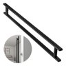 Puxador Aço Inox Preto 60cm | Resistente | Vários Modelos de Portas - 1