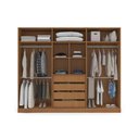 Ver imagem 4 de Guarda Roupa 6 Portas e 4 Gavetas Lisboa Freijo/branco - Politorno