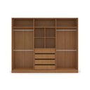 Ver imagem 3 de Guarda Roupa 6 Portas e 4 Gavetas Lisboa Freijo/branco - Politorno