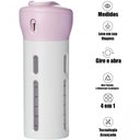 Ver imagem 6 de Dispenser Garrafa Portátil 4 em 1 Viagens Loção Shampoo Gel Cremes Rosa .