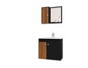 Ver imagem 2 de Conjunto Banheiro Munique Bechara Kit Gabinete com 2 Portas e Cuba e Armário com Espelho Ptf/rip