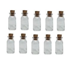 Kit 100 Garrafinhas de Vidro Oswaldinhho 5ml com Tampas de Rolha - 1