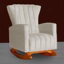 Ver imagem 3 de Kit Poltrona Balanço Melinda e Puff Jade Suede