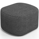 Ver imagem 1 de Puff Decorativo Orgânico para Living Quarto 70cm Doha W01 Linho Cinza Escuro - Lyam Decor