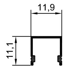 Perfil Sobrepor Led 12x11mm Branco 2x1m Baby Ilunato - 4