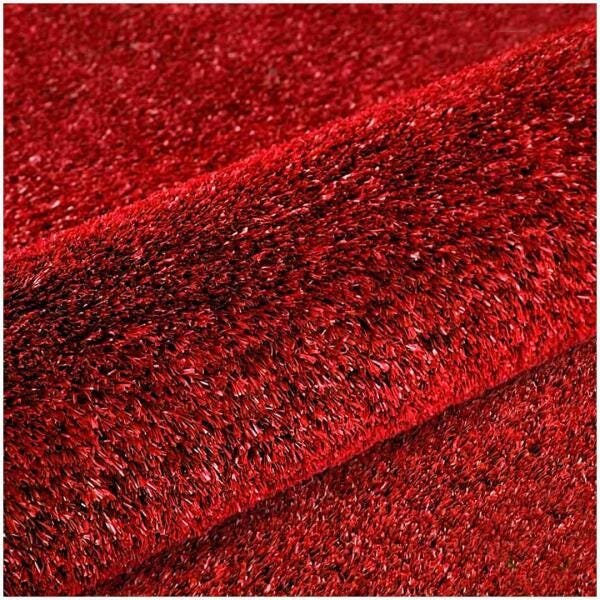 Grama Sintetica Softgrass Colors Vermelha 12Mm - 2X5M - 10M2 - 2