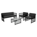 Ver imagem 1 de Conjunto para Área Externa de Fibra Sintética - 02 Poltronas Namoradeira Mesa de Centro Santiago