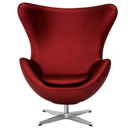 Poltrona Egg Tecido Sintético Metalizado Vinho Personal Moveis Design - 1 Poltrona Egg Tecido Sintético Metalizado Vinho Personal Moveis Design - 1