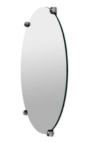 Kit 2 Espelho Banheiro 3Mm com Botão Francês Redondo 30cm - 5