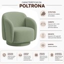 Ver imagem 3 de Kit 2 Poltronas Decorativa Avany Base Fixa Bouclé Verde Claro - Nexta Casa