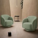 Ver imagem 2 de Kit 2 Poltronas Decorativa Avany Base Fixa Bouclé Verde Claro - Nexta Casa