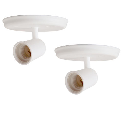 Kit 2 Luminárias de Sobrepor 1 Lâmpada Direcionável Cor:branco