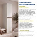 Ver imagem 7 de Guarda Roupa Planejado 1 Porta Corino 6 Prateleiras Hera CabeCasa MadeiraOriginals Off White/Cream