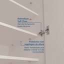 Ver imagem 6 de Guarda Roupa Planejado 1 Porta Corino 6 Prateleiras Hera CabeCasa MadeiraOriginals Off White/Cream